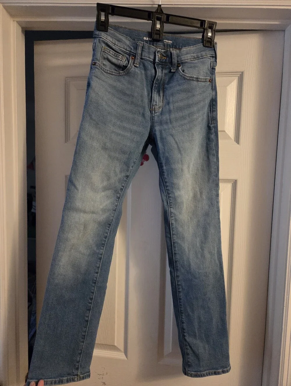 Girls old navy size 12 denim jeans pants straight built in flex